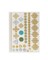 Wrapables Celebrity Inspired Temporary Tattoos in Metallic Gold Silver and Black (6 Sheets), Large, Jewel
